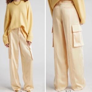 A.L.C. Wide Leg Cargo Pants in Pale Peony